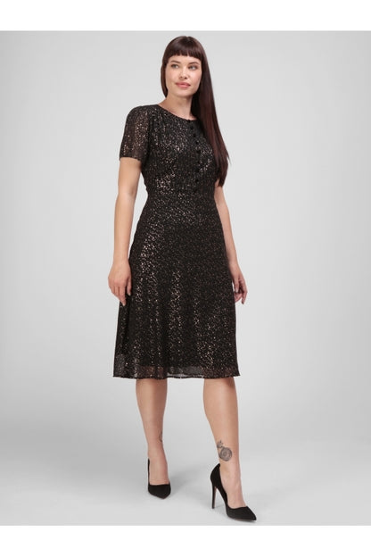 Evelina Little Stars Swing Dress by Collectif