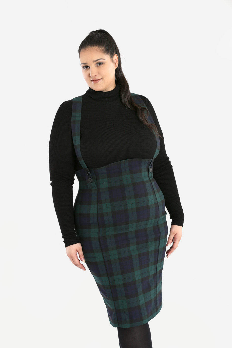 Evelyn Pinafore Pencil Skirt by Hell Bunny