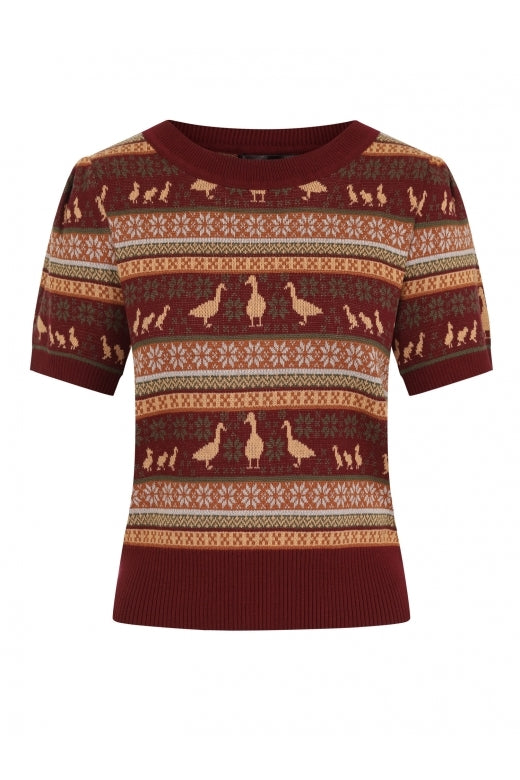 Bella Duck Fair Isle Knitted Top by Bright And Beautiful