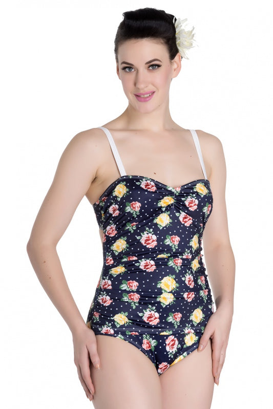 Emma Floral Retro Swimsuit by Hell Bunny