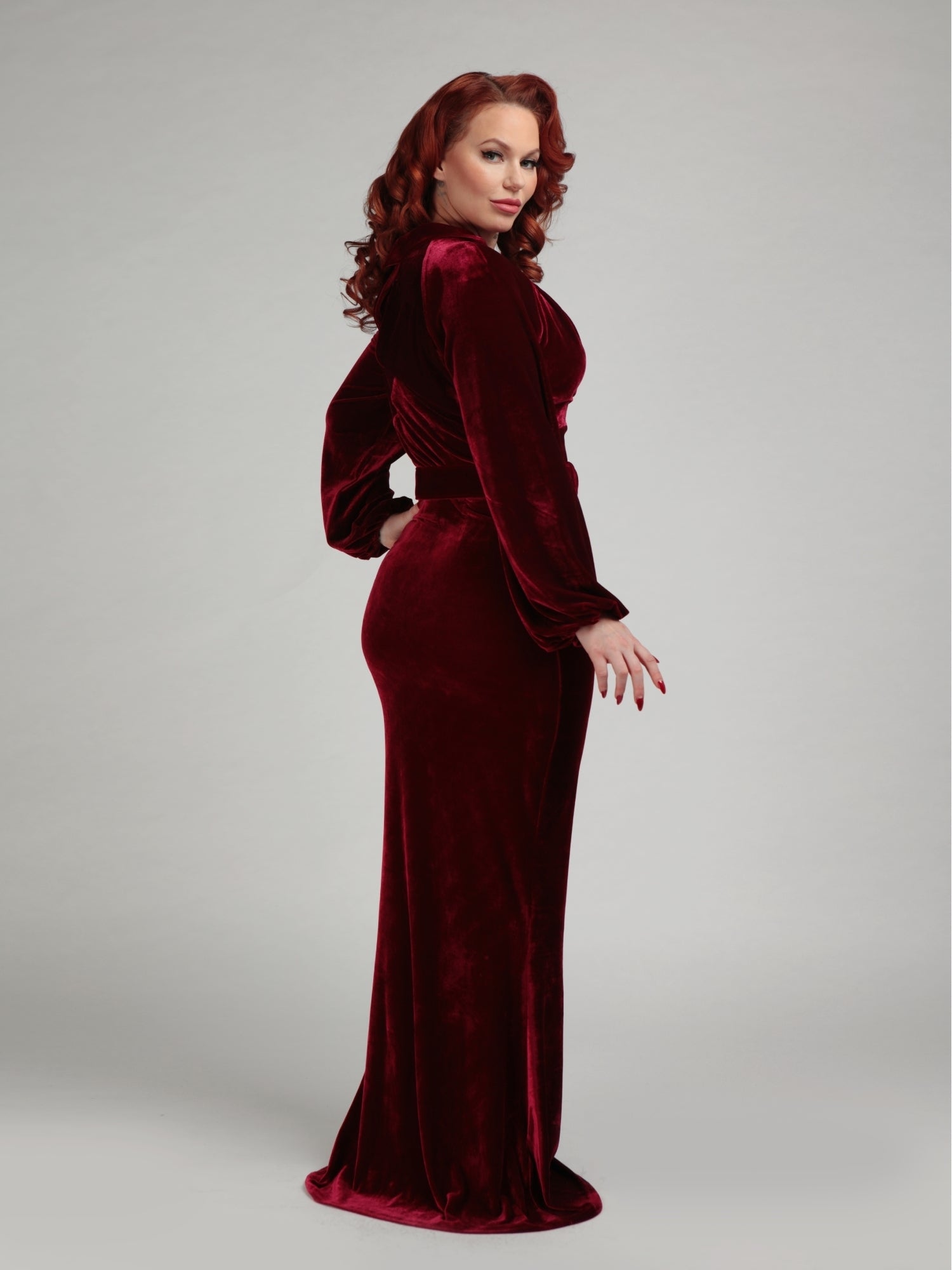 Collectif velvet maxi clearance dress