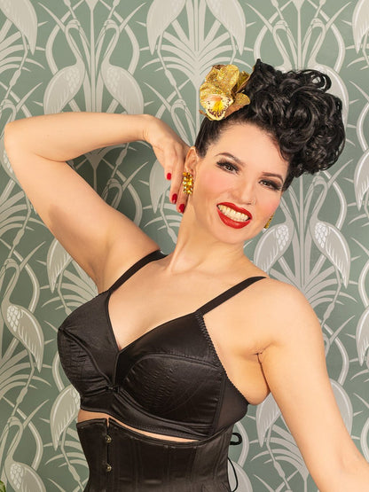 1940s Bra in Black L6112 by What Katie Did