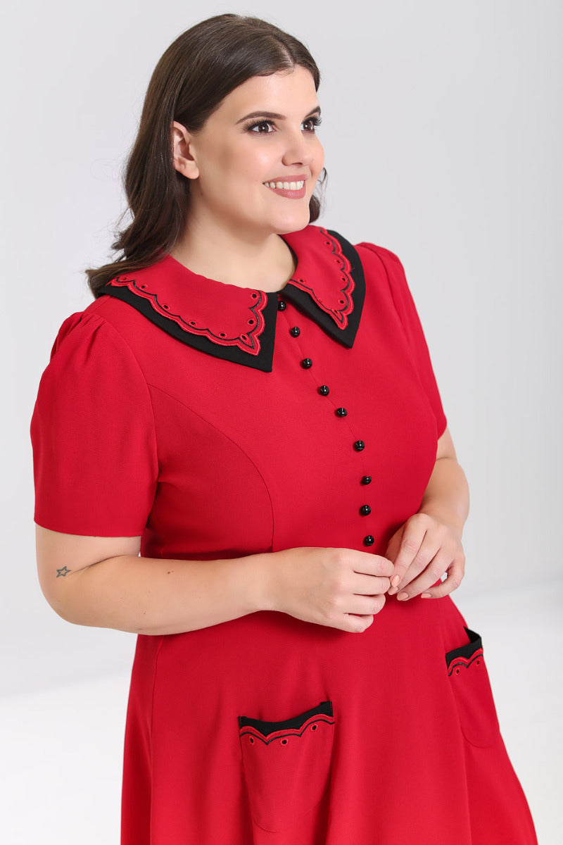 Plus size red shirt clearance dress