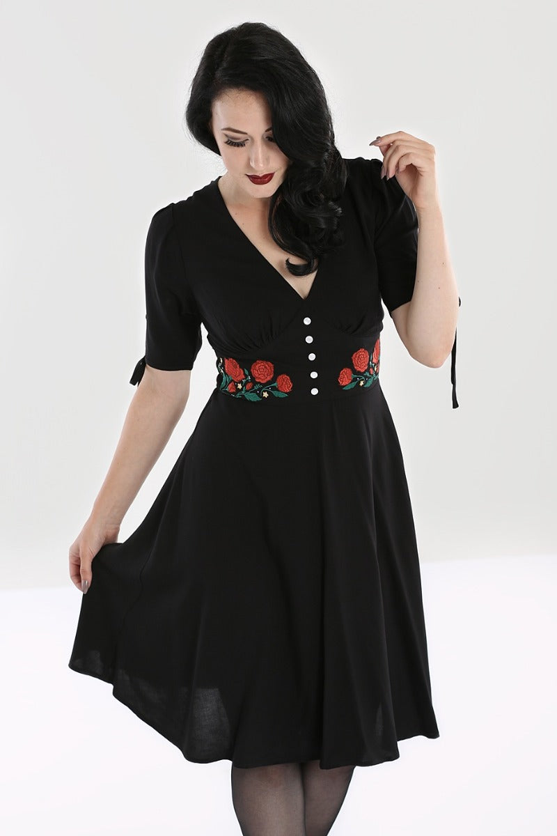 Jacqueline Mid Dress by Hell Bunny