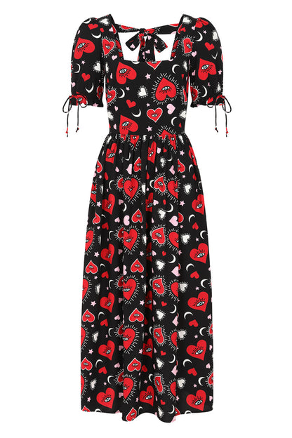 The front of the Kate Heart Maxi Dress against a plain white background